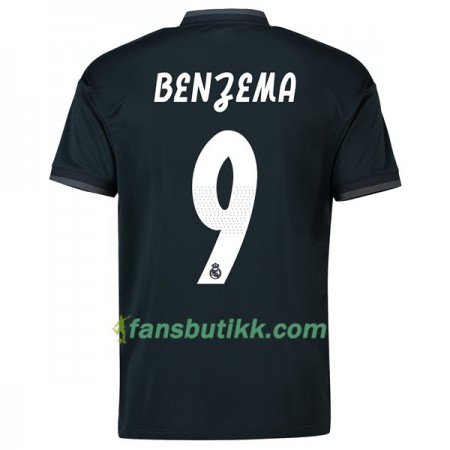 Fotballdrakt Real Madrid Benzema 9 Bortetrøye 2018-2019 Kortermet